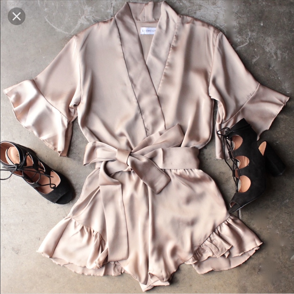 Lioness silk romper